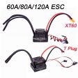 Upgrade Sensorless 60A 80A 120A S-80A S-120A Brushless ESC Electric Speed Controller with 5.5V   3A BEC for 1 8 1 10 RC Car Hot on Sale