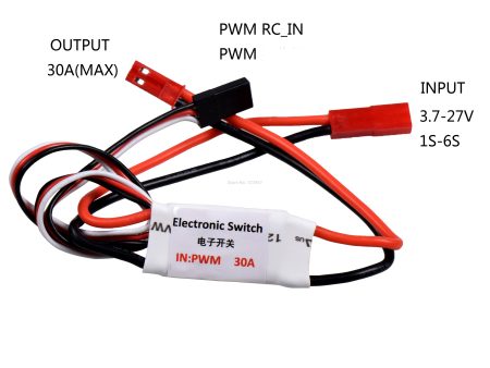 30A 1-6s Electronic Switch PWM 3.7-27V Input for RC FPV Models FPV Airplane Led Light Controller Engine RC Switch Interruptor Online