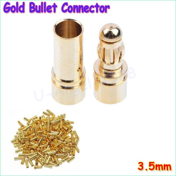 20 40pcs 3.5mm Gold Bullet Banana Connector Plug For ESC Battery Motor (10 20 pair) Online