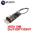 2PCS 2.4G 4CH Mini Frsky D8 Compatible Receiver With PWM Output for FRSKY DJT DFT DHT Transmitter RC FPV Racing Drone Online Sale