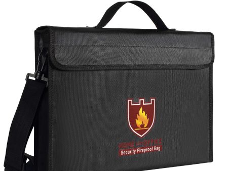 Security Fireproof Bag & Battery Bag, Protect Your Valuables, Documents, Money, Jewelry, Battery, Zipper Closure,380*280*75mm Sale