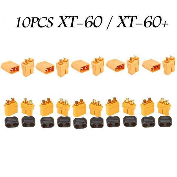 10PCS Of XT60 XT-60   XT60+   XT30UPB Male Female Bullet Connectors Plugs F XT60 For RC FPV Lipo Battery RC Quadcopter (5 Pair) on Sale