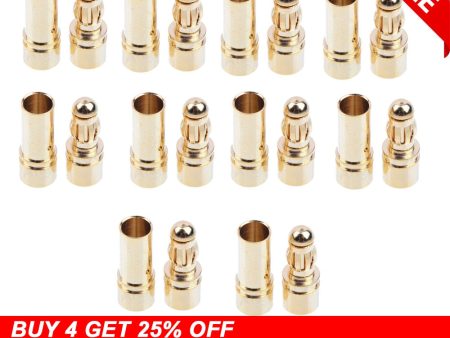 20 40pcs 3.5mm Gold Bullet Banana Connector Plug For ESC Battery Motor (10 20 pair) Online