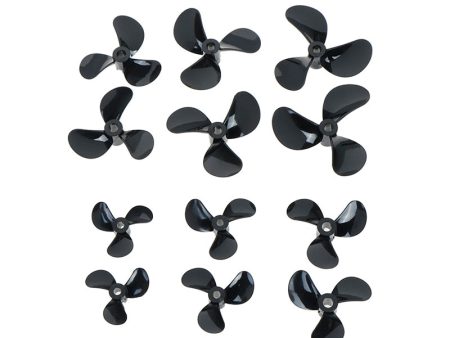 1 pairs High Strength D28 32 36 40 44 48mm 3 Blades 4mm Rc Boat Three Blades Paddle Nylon Boat Propeller Positive &Reverse Screw Online