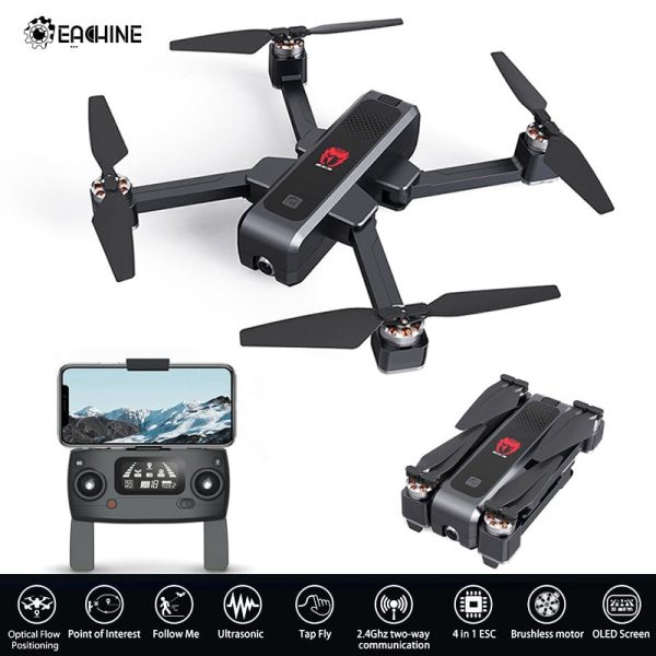 Eachine EX3 GPS 5G WiFi FPV 2K Camera Optical Flow OLED Switchable Remote Brushless Foldable RC Drone Quadcopter RTF Supply