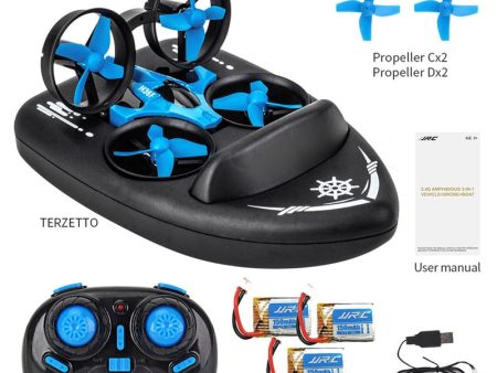 Upgraded H36 JJRC H36F Terzetto 1 20 2.4G 3 In 1 RC Vehicle Flying Drone Land Driving Boat Mini Drone Model Toys RTR VS E016F Fashion