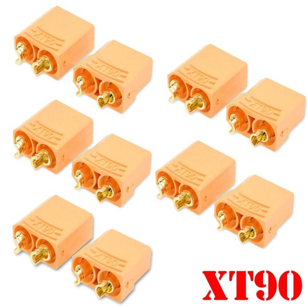 10 Pairs  20pcs Female Male XT90 XT-90 Gold Plated Banana Bullet Connector Plug 4.5mm For RC LiPo Battery Online now