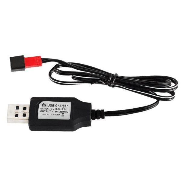 YUKALA 3.6V 4.8V 6.0V 7.2V 9.6V Ni-CD Ni-MH rechargeable battery USB charger USB charging cable with SM JST TAMIYA Plug 2pcs Online now